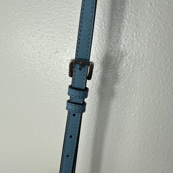 Michael Kors Bag Selma Mini Crossbody Purse Leather Structured Light Blue - Picture 10 of 13